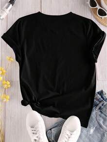 deyin Women T-Shirts - Black - View 2