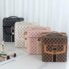 Cosmetic Train Cases - 628 Print V-patterned Pink - View 6
