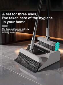 4 In 1 Dustpan And Brush Set, Broom, Kitchen Cleaning Tools, Broom And Dustpan With Comb, Suitable For Home, Kitchen, Room, Office,. Cleaning Supplies, Cleaning Tools - A - View 8