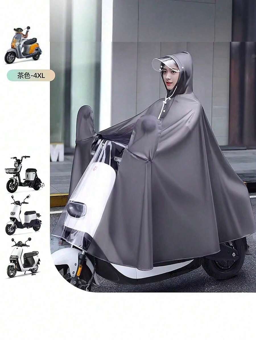 Electric Bicycle Rain Poncho (Suitable For Single Or Double Rider), Motorcycle Rain Poncho For Men And Women, Thickened Adult Rain Coat, Electric Scooter Rain Gear, Electric Bike Rain Poncho, Motorcycle Rain Poncho For Men And Women, Thickened Adult Rain Coat, Electric Bike Rain Gear, Spring Summer Picks, Brides Maid Gifts, Room, Beach, Travel, For Men, For Women, Vacation, Cute Stuff, Mother's Day Gift, Garden, Summer, Beach, Squishy, Commencement, Congrats Grad, Portable Tools, Summer Essentials, Summer Portable,Raincoat / Rain Jacket / Waterproof Jacket
