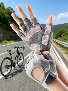 1 Paar Unisex Anti-Schwielen Fitness Handschuhe, geeignet für Sportausrüstung Training, Radfahren, Klimmzüge, Gewichtheben, Kettlebell, rutschfest - Verschiedenfarbig - Übersicht 4