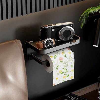 Hộp đựng khăn giấy gấp gọn, giá đựng khăn giấy treo tường không cần khoan, kệ đựng tinh dầu thơm phòng tắm, kệ đựng đồ tiết kiệm không gian nhà bếp, thích hợp cho phòng tắm, xe RV và cắm trại, phụ kiện phòng tắm, lưu trữ và sắp xếp đồ dùng phòng tắm.