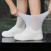 一双可重复使用的户外乳胶雨靴和防水鞋套，男女通用。便携式防滑防雪成人乳胶鞋套。多层防滑加厚户外防水鞋套。 - 防水鞋套 - 查看 10