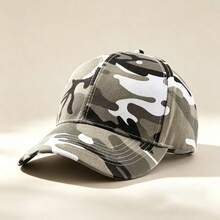 1pc Summer Camouflage Baseball Cap, Men Outdoor Casual Sun-Shading Snapback Hat, Korean Style Versatile Sports Cap - Multicolor - View 4