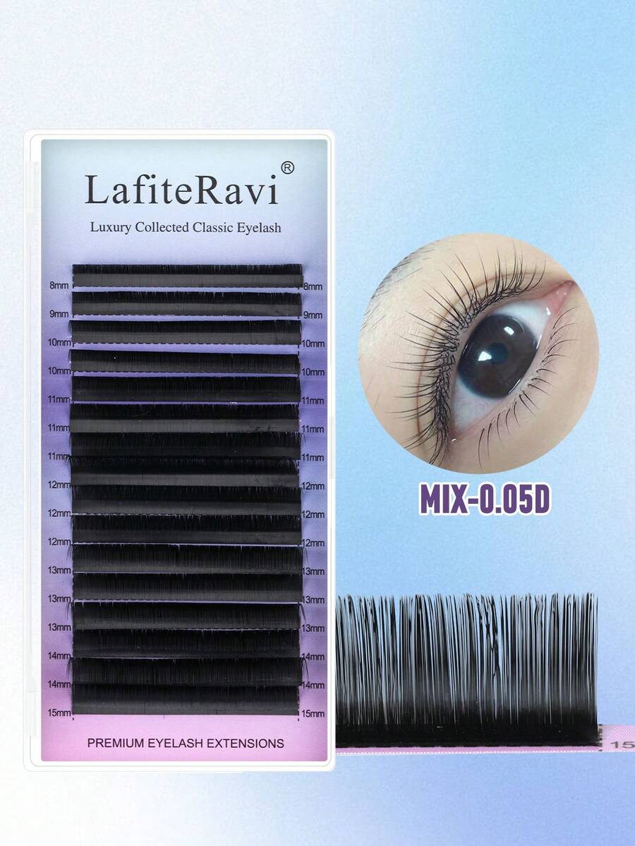 Nối mi, cong tự nhiên, kiểu C, C, D, kiểu Russian Volume, độ dài tùy chọn 0.05, 0.07, 0.10, 0.15, 0.20 mm, mi chùm, mi riêng lẻ, mi giả. - D - Xem 1