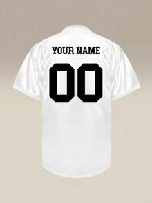 Custom American Football Jersey For Teams - Personalized Name & Number Mesh Sportswear, Ideal For Family Events, School Sports & Custom Gifts - White - View 4