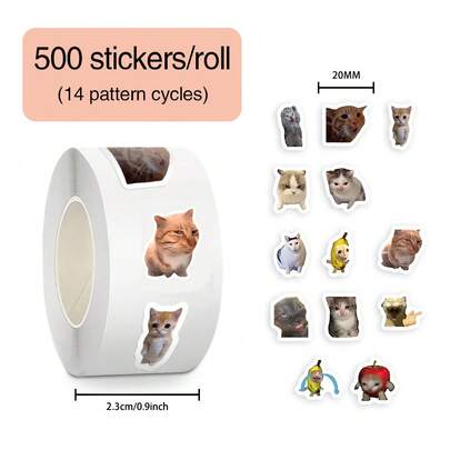 500 piezas de pegatinas lindas de gatos graffiti para cuadernos, botellas de agua, equipaje, fundas de teléfono, decoración DIY y suministros para scrapbooking