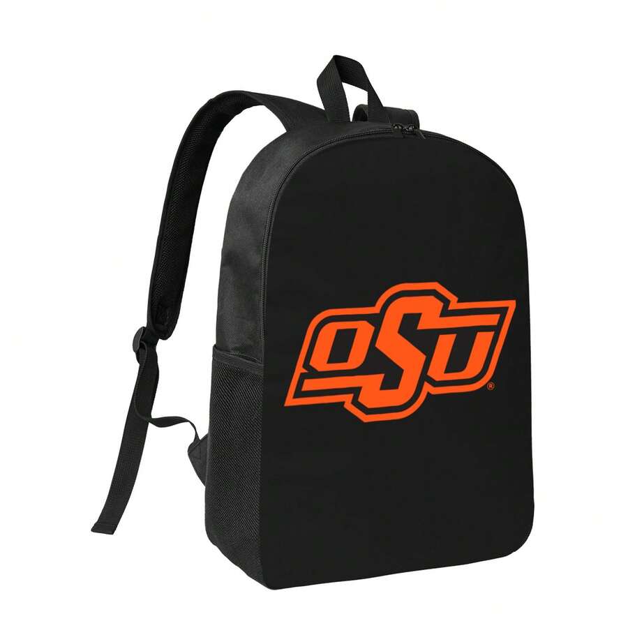 Oklahoma State Cowboys Logo Waterproof Polyester Printed Backpack - Eye-Catching Designs For Teens & Adults - A - Xem 1