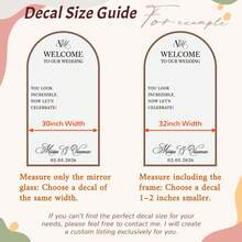 Custom Mirror Sticker Wedding Seating Chart Sticker - Wedding Decor Identification DIY Wedding Sticker - Mirror Seating Chart Sticker Welcome To The Wedding Mirror Sticker - Custom Mirror Letter Sticker - Just Married - Wedding Marriage Decor/Modern Wedding Welcome Sign/Personalized Newlyweds Name And Date - Multicolor - View 4