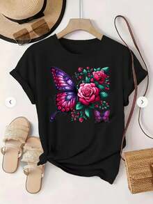 Women T-Shirts - Black - View 2