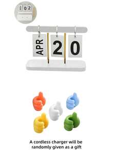 1 Set Nordic Minimalist Creative Flip Calendar Decor, Suitable For Living Room, Dining Table, Coffee Table, Office Desk, Desktop Accessory, College Essential | Bedroom Decor, Stationery, Room Decor - Sets - View 9