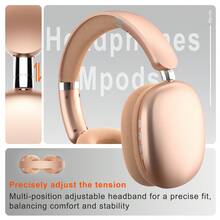 SUNJOM Wireless Bluetooth Over Ear Headphones Up To 28H Battery Life Headset With Microphone Gym Overhead Headphones Compatible With IOS & Android Mobile Phones,Computers,Laptop(Silver) - trái cam - Xem 2
