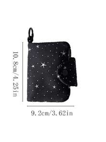 1pc Cute Star Pattern Portable Travel Coin Purse, With Zipper Pouch For Convenient Storage Of Coins, Earphones And Daily Small Items, Sweet Star Design Suitable For Women, Students And Daily Use, Also Can Be Used As A Gift - Storage Bag - View 10