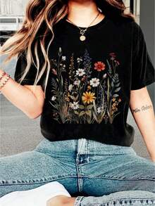 deyin Women T-Shirts - Black - View 1