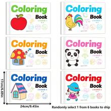 Children's Step-By-Step Coloring Book | Shapes & Colors, Animals, Dinosaurs, Vehicle, Fruits, Vegetables And More | Preschool, Kindergarten, Classroom Teacher Supplies | Educational Quiet Time Activity, Travel Toy, Learning Drawing, Holiday Gifts - 2 Random Coloring Books - View 3