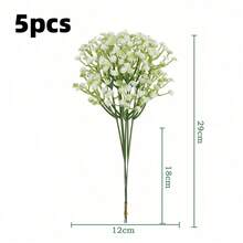 50 bông hoa baby's breath trắng nhân tạo. Hoa baby's breath trắng, hoa nhân tạo, đóng gói rời. Thích hợp để trang trí nhà cửa, trang trí bàn, cắm hoa DIY, trang trí đám cưới và tiệc tùng, trang trí sân vườn trong nhà và ngoài trời, quà tặng, bó hoa, trang trí bình hoa. - trắng - Xem 11