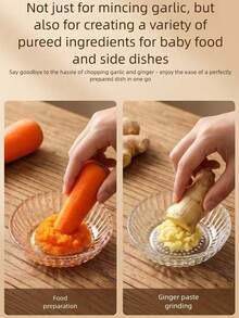 Glass Garlic Grinder Household Small Plate Garlic Ginger Puree Grinding Dish Seasoning Dish Small Ingredient Dish Dipping Sauce Dish Condiment Container - Multicolor - View 3