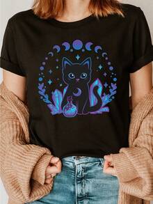 Women T-Shirts - Black - View 1