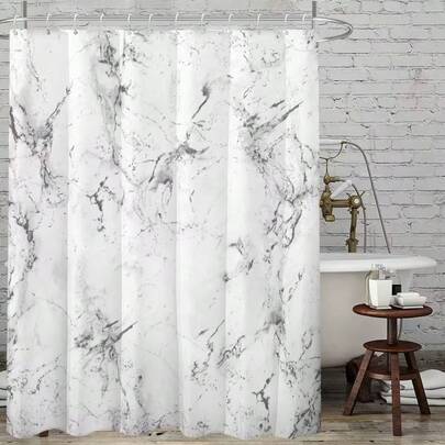 1 rèm tắm in họa tiết đá cẩm thạch xám nhạt trên nền trắng, kèm móc treo, chất liệu vải polyester, phong cách tối giản cho cửa sổ, tường, bồn tắm, trang trí nhà cửa, phù hợp cho mọi mùa, kích thước 71x71/36x71 inch, rèm tắm dệt theo phong cách nghệ thuật hiện đại, vải chống thấm nước, vách ngăn phòng tắm trong nhà, chống nấm mốc, màn chắn phân tách khô và ướt, trang trí nhà cửa, trang trí sàn nhà, phụ kiện phòng tắm trong nhà, thảm rèm phòng tắm, quà tặng tân gia, rèm tắm chống thấm nước thời trang phù hợp cho các dịp lễ.