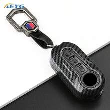 For Carbon Fiber Style ABS Car Key Case Cover, For Fiat 500/Panda/Palio/Punto/Musa - Compatible With 500.02L/Ducato/Lancia - Fiat a - View 8