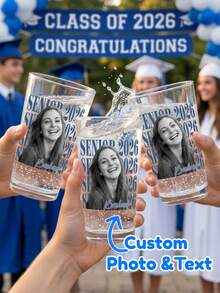 1pc Customizable Name And Text Beer Mug, Personalized Beer Mug, Engraved 16oz/22oz (473ml/650ml) Clear Beer Mug, Graduation Season Gift, Perfect For Graduation Party, Game Night, Birthday Party, Great Gift For Friends, Boyfriend, Girlfriend, Family, Fashionable Design Glass Cup, Customized Beer Mug - Multicolor - View 7