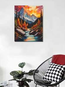 24-Color Adult DIY Digital Oil Painting Kit, 40*50cm/16*20inch, Includes 1pcs Canvas, 3pcs Different Paint Brushes & 1pcs Color Chart, Ideal For Living Room, Bedroom, Office & Home Wall Decoration, Perfect Gift For Valentine's Day, Birthday, Mother's Day, Christmas & All Holidays, Professional Adult Art Usage (Unframed) - Multicolor - View 7
