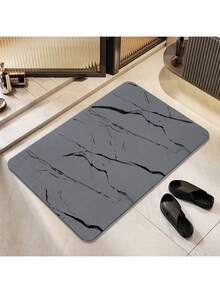 1pc Marble Pattern Bathroom Mat, Absorbent Non-Slip Toilet Mat, Shower Mat, Suitable For Bathroom, Kitchen, Hallway, Multiple Colors And Sizes Available - Multicolor - View 8