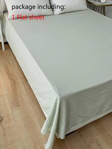 1PC, 100% Polyester, Bohemian Style, Textured Crinkle, Embossed Pattern, Lightweight Solid Color Comfortable Breathable Bedroom Decor Bed Cover - Green - View 6