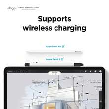 Elago X MONAMI Compatible With Apple Pencil Pro Case & Apple Pencil 2nd Generation Case, Back To School, Gift For Friends And Family, Apple Pencil Accessories, Magnetic Charging And Double Tap, Durable Silicone, Premium Stylus Cover, Protective Covering - 黑與白 - 查看 3
