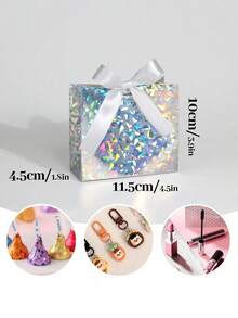 1/5入 亮面小號幻彩袋 批發裝 全息雷射迷你禮品袋 11.5x4.5x10cm 幻彩包裝盒 小禮品袋 適用於婚禮派對糖果、聖誕禮物、畢業派對伴手禮、手工皂包裝 - 多色 - 查看 6