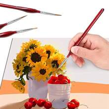 Yutiars 10pcs Ergonomic Handle Detail Brush Set, With Nylon Precision Micro Brushes, Suitable For Art Creation And Model Making, Can Be Used For Oil Painting, Watercolor, Digital Painting, Model Making, Nail Art And Handicraft Making. - Sets - View 7