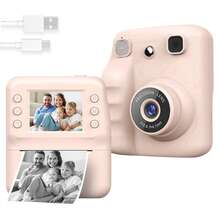 Appareil photo instantané, appareil photo d'impression instantanée, appareil photo numérique selfie avec fonction d'impression photo instantanée, portable 48MP 1080P HD vidéo, équipé d'une batterie rechargeable 1300mAh grande capacité, livré avec une boîte cadeau exquise, portable et facile à utiliser, compact et léger, convient pour les voyages, les photos de famille et les activités de plein air, cadeau parfait pour les vacances et les occasions spéciales (Noël, anniversaire, Nouvel An) - Voir 12
