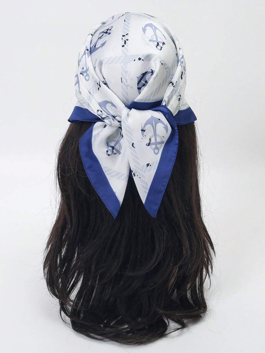 1 chiếc khăn bandana họa tiết hình học dành cho nữ, đa năng để sử dụng hàng ngày. - Nhiều màu - Xem 1