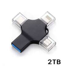 2TB 四合一 USB 闪存盘，记忆棒，外置存储设备，兼容智能手机/iPod/电脑/iOS 和安卓/PC - 查看 11
