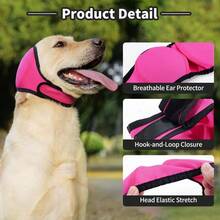1pc Adjustable Dog Ear Muffs, Noise-Canceling Anxiety Relief Design, Suitable For Thunder, Fireworks, Travel, Comfortable For Medium To Large Dogs - Multicolor - View 8