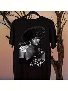 Women T-Shirts - Black Short Sleeves - View 2