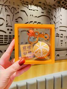 1 chiếc ghim cài áo hình hoa hướng dương và quả cam thủ công, thích hợp làm mặt dây chuyền túi xách, móc khóa, quà tặng du lịch, tiệc tùng, công việc. - Xem 11
