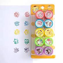 SANRIO 三丽鸥自印章 可爱脸部彩绘相册印章 儿童礼物，文具礼品 - 彩色 - 查看 4