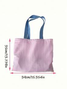 Túi tote vải bố kẻ sọc phong cách retro có thể tùy chỉnh, in tên, túi xách tay mùa hè kẻ sọc nghệ thuật dung tích lớn, túi tote vải bố tùy chỉnh, túi xách tay, túi tote vải bố kẻ sọc phong cách retro, túi nhẹ dung tích lớn, thời trang thường ngày - Nhiều màu - Xem 7