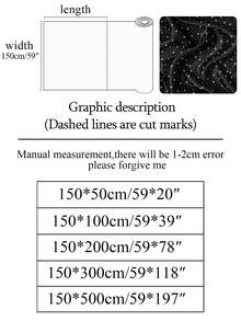 1pc Satin Polka Dot Printed Soft Fabric, Apparel DIY Sewing Imitation Silk Shiny Satin Cloth - Black - View 2
