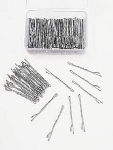 Bộ 50/100/200 kẹp tóc xoăn, kẹp tóc chống trượt kèm hộp đựng, phù hợp với nhiều kiểu tóc, phụ kiện tóc thiết yếu cho salon, thẩm mỹ viện, mùa tựu trường, du lịch và nghỉ dưỡng. - Bạc - Xem 2