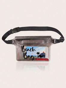 Con un divertido estampado de playa y un cierre de triple sellado, este bolso bandolera transparente mantiene tu teléfono y artículos esenciales a salvo del agua y la arena. Ligero y ajustable, es perfecto para nadar, viajes a la playa o aventuras de verano. - Multicolor - Ver 12