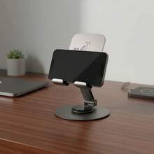 Suporte De Mesa Aço Para Celular Dobrável 360 Graus MTG-130 - Prata - Visão 4