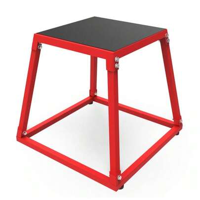 BouPower Anti-Slip Steel Plyometric Jump Box Set – Durable Step Up Platform For Home Gym Strength & Conditioning – 12/18/24/30 Inch