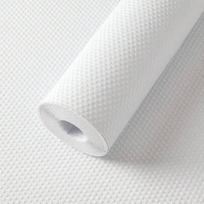 1 Roll 11.8*39.4inch Kitchen Shelf Liner,Non-Adhesive Easy To Cut Drawer Liner,Khaki Waterproof Oil-Proof Refrigerator Liner.