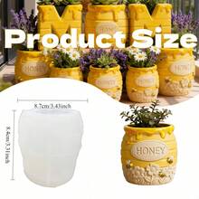 Khuôn silicon làm nhựa - Thiết kế bình hoa hình hũ mật ong, dễ dàng tháo khuôn, đa năng và có thể tái sử dụng | Khuôn làm nến, khuôn tự làm đồ thủ công bằng nhựa epoxy và thạch cao để cắm hoa, làm quà tặng theo mùa | Lý tưởng cho các nghệ nhân làm đồ thủ công bằng nhựa và các sản phẩm lấy cảm hứng từ thiên nhiên. - 1 khuôn hũ mật ong - Xem 10