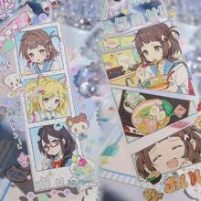 1pc 6*100CM Anime Cute Cartoon Japanese Style Stickers For Girl High School Diary, One High-Quality Shiny Sticker Tape, Waterproof And Easy To Use, Perfectly Displaying The Design Of Energetic Girl, Suitable For Collection, Decorative Stickers For Scrapbook, Loose-Leaf Notebook, Desk, Phone, Water Bottle And Other Accessories - Multicolor - View 7