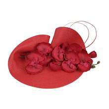 Mũ cưới hoa thời trang nữ, mũ rơm kiểu Kentucky Derby, mũ cài tóc cô dâu, mũ dự tiệc trà. - A - Xem 16