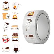500 miếng dán hình cuộn kẹo dẻo, nhãn dán vinyl chất lượng cao, thích hợp dán trang trí sổ lưu niệm, nhật ký, laptop, cản xe, ván trượt, bình nước, máy tính, điện thoại. Những miếng dán này sẽ mang lại nhiều niềm vui cho cuộc sống của bạn, là món quà hoàn hảo cho cả người lớn và trẻ em. - Phong cách ngẫu nhiên - Xem 1