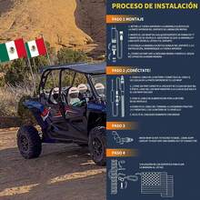 Luces LED tipo látigo 2 piezas, control por App y control remoto, resistentes al agua, látigo grueso de 90CM, para camionetas y vehículos ATV - A - Ver 7